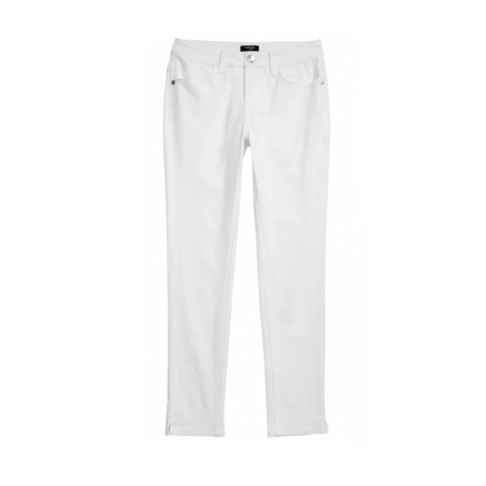 Bebe White Twill Skinny Jeans
